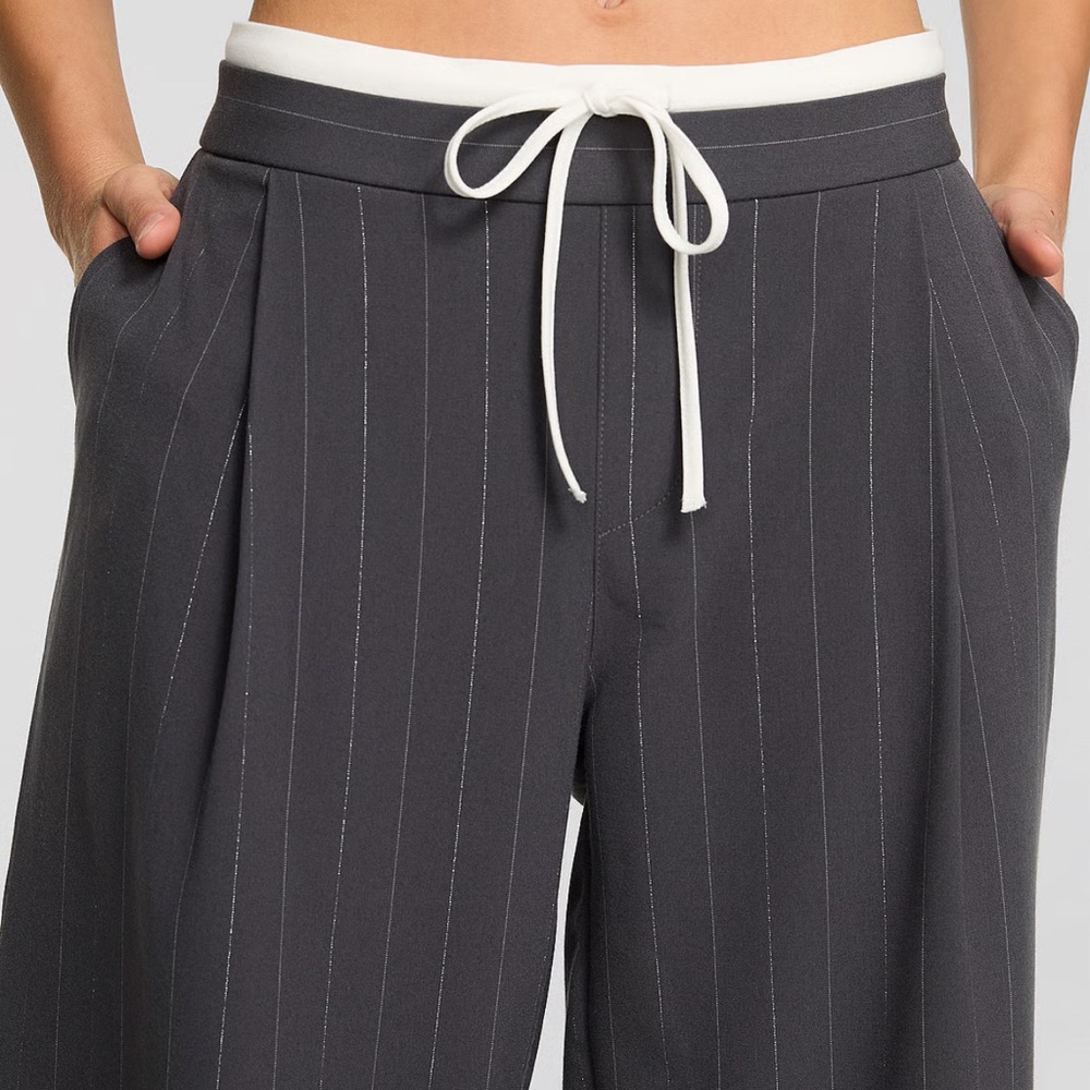 NWT Victorias Secret Gray Pin Stripe Sweatpants